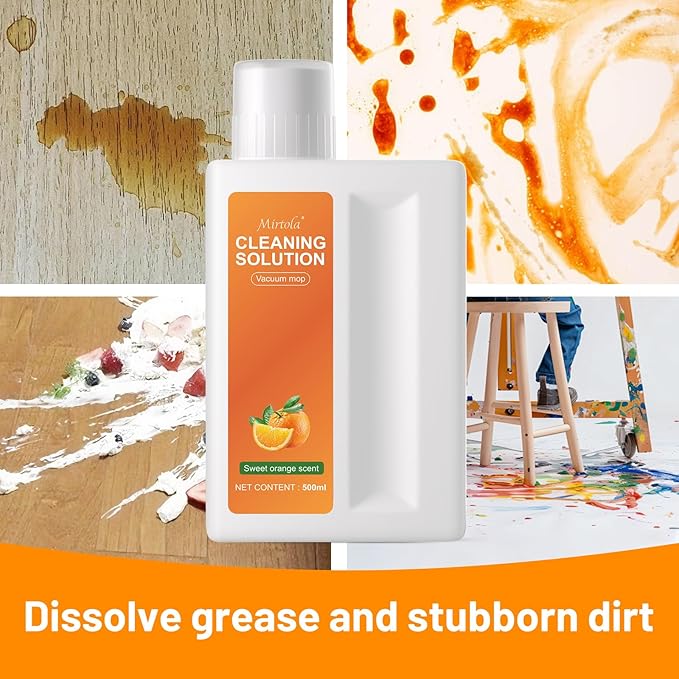 Sweet Orange Scent Floor Cleaning Solution Compatible with Dreame Cleaning Solution Floor Cleaner for Hardwood Tile Hardfloor Compatible Robot Vacuums with Mopping and Wet Dry Vacuum (2 bottles)