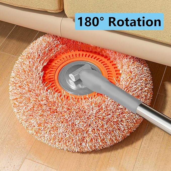 180° Rotatable Adjustable Cleaning Mop with 3 Mop Head 78 Inches Long Handle Wet &amp Dry Mopping Suitable for Floor Door Window Ceiling and Bathroom