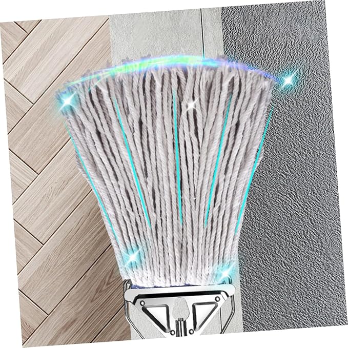 Beaupretty Heavy Duty Cotton Mop for Wet Dry Cleaning Versatile Floor Cleaning Tool for Hardwood Tile and Durable Easy to Operate Non Slip Handle for Household Use