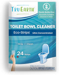 Tru Earth Toilet Bowl Cleaner Eco-Strips | Plastic Jug-Free Septic-Safe for Cleaning | Easy to Use | 24 Strips