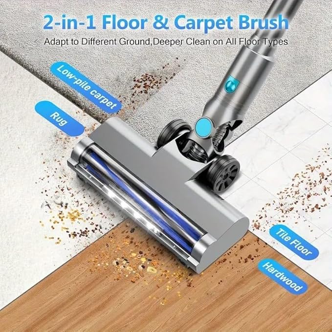 KIKETECH Cord Vacuum Cleaner Electric Brush Blue