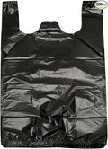 200 Counts Kitchen Garbage Bags 4 Gallon Black Trash Bags with Handles 1.8mil Thick Contractor Bags Picnic Kitchen Daily Use Bedroom Waste Bin Garbage Bags Bulk Bags