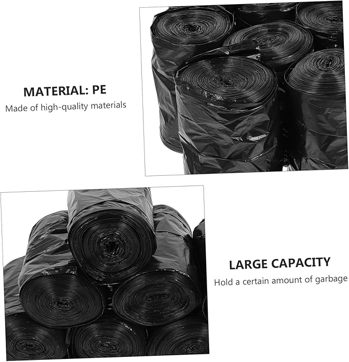 200Pcs Thickened Biodegradable PE Trash Bags for Bathroom Toilets Disposable Portable Garbage Liners with Rubbish Pouches for Home and Travel