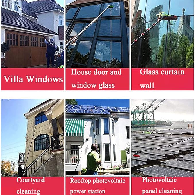 Window Cleaning Equipment Solar Panel Cleaning kit Window Cleaning kit extendable Window Cleaning Pole Water Fed Pole Kit Car Window Glass Cleaning Brush Lightweight O