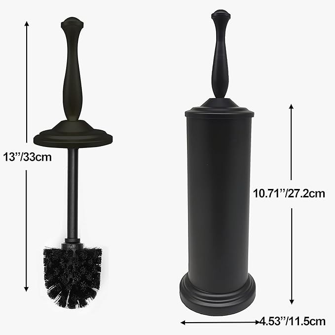 Matte BlackToilet Bowl Brush with Holder Durable Bathroom Cleaning Tool Modern Design for Easy Toilet Maintenance Bathroom Cleaner Brush for Efficient Cleaning and Hygiene