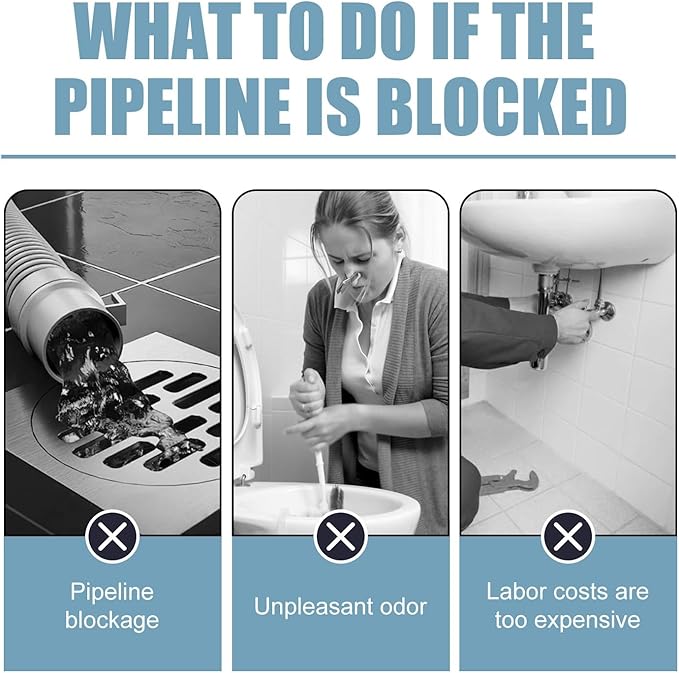 Drain Cleaner for Kitchen and Bathroom - Unclog Pipes Remove Grease &amp Odors and Keep Drains Fresh(1PCS)