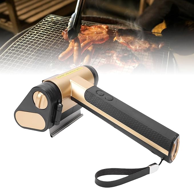 Electric Grill Cleaner Cordless Rechargeable BBQ Accessories Scrubber Brush with 350 RPM Stainless Roller LED Light Spinning Grill Cleaning Scrub Brush for BBQ Grates (Black)