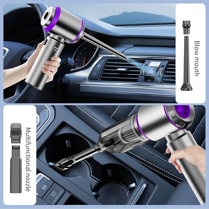 Car Vacuum Cleaner High Power 20000Pa – Cordless Handheld Mini Vacuum &amp Air Duster for Car &amp Desk Home Office &amp Camping Ideal Gift for Men &amp Women 6000mAh Battery