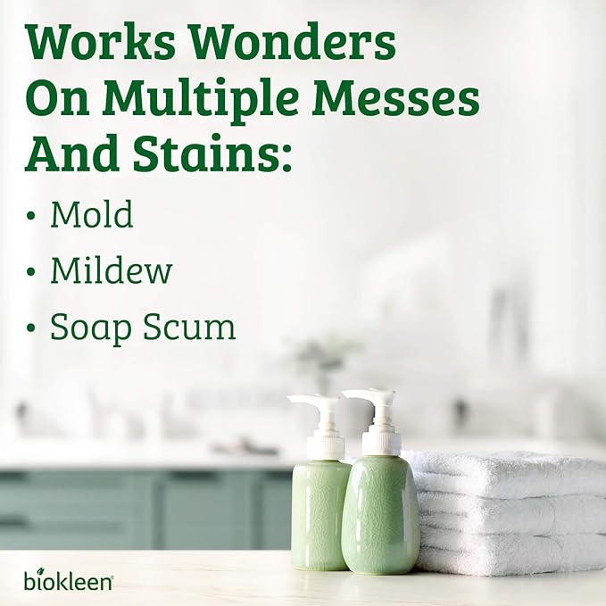 Biokleen Bac-Out Natural Bathroom Cleaner - 2 Pack - Enzyme Professional Strength Enzymatic Cleaner for Bathroom Eco-Friendly Plant-Based No Artificial Fragrance - Packaging May Vary