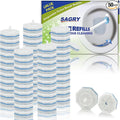 50 Counts Disposable Toilet Bowl Wand Refills 5X Cleaning Power Toilet Cleaner Refill Pads Deep Cleaning No Falling Apart Fresh Fragrance Compatible with Most Toilet Brushes
