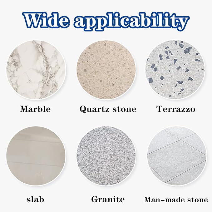 Marble Polishing Paste Granite Cleaner Countertop Marble Polish - Professional Polish Compound for Granite Marble Quartz &amp Stone | Restores Shine Removes Scratches &amp Etch (10.OZ)