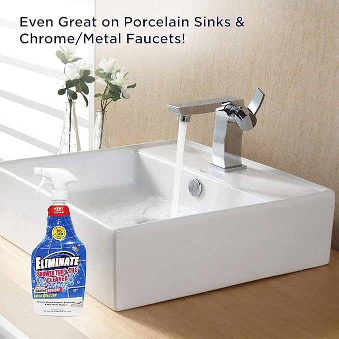 Clean-X Eliminate Shower Tub &amp Tile Cleaner- 32 fl oz. - Shower Cleaner by UNELKO Invisible Shield (3)