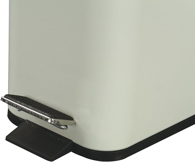 AZUMAYA Dust Box Can Storage Square Shape Comapct 1.3 GAL Brown Steel Shiny Coating Size 11.5 High LFS-076BR