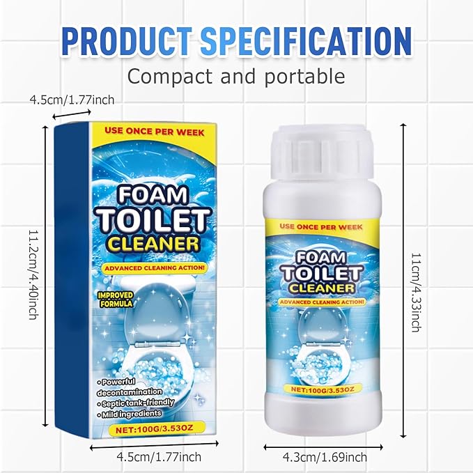 2026 New Foam Toilet Cleaner Powerful Toilet Bowl Cleaner Advanced Bathroom Cleaner for Home Powerful Instant Bowl Cleaners for Toilets Squatting Pans (1)