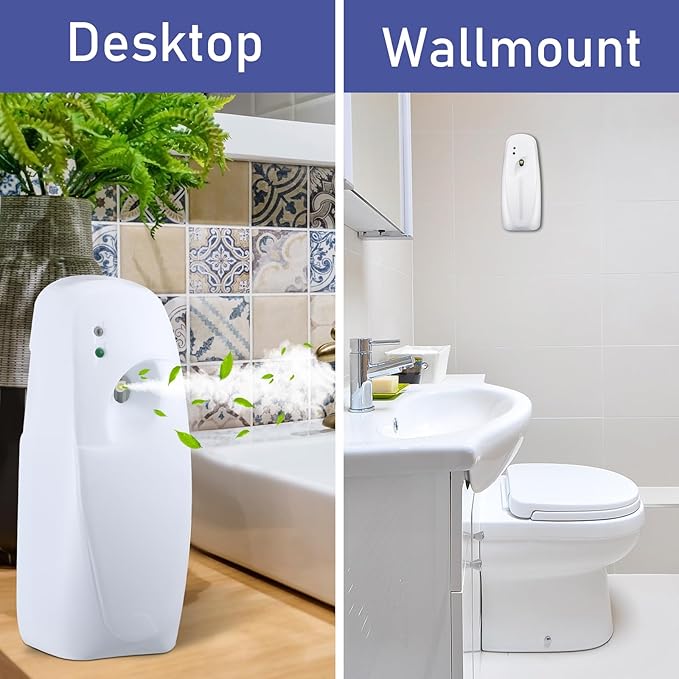 Uiifan 8 Pcs Automatic Air Freshener Spray Dispenser 8.27 x 3.15 x 3.15 Inch Wall Mounted Automatic Air Freshener Dispenser Mist Adjustable Fragrance Aerosol Spray Sprayer for Room