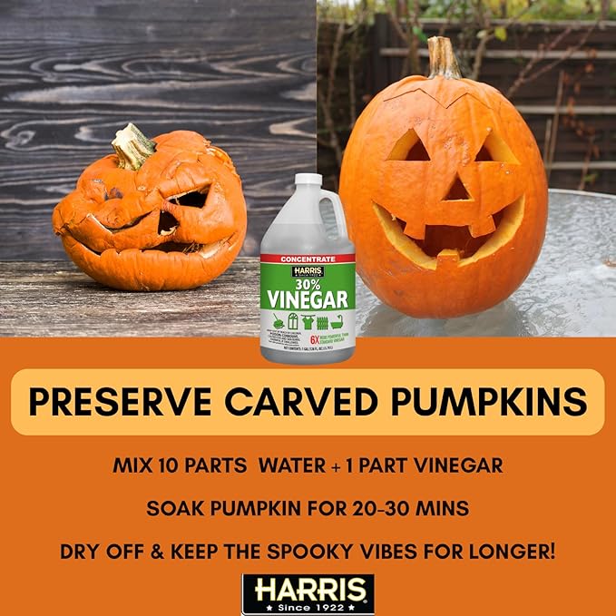 Harris Multi-Purpose Vinegar Household Surface Cleaner Orange Scent 128oz Easy Pour Funnel Included