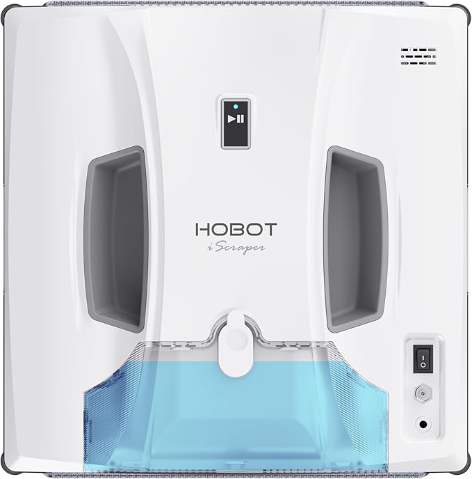 HOBOT-SP10 iScraper Window Cleaning Robot Spray-Sweep-Scrape 6000Pa Suction App + Remote Control Framed/Frameless Glass Indoor/Outdoor Use