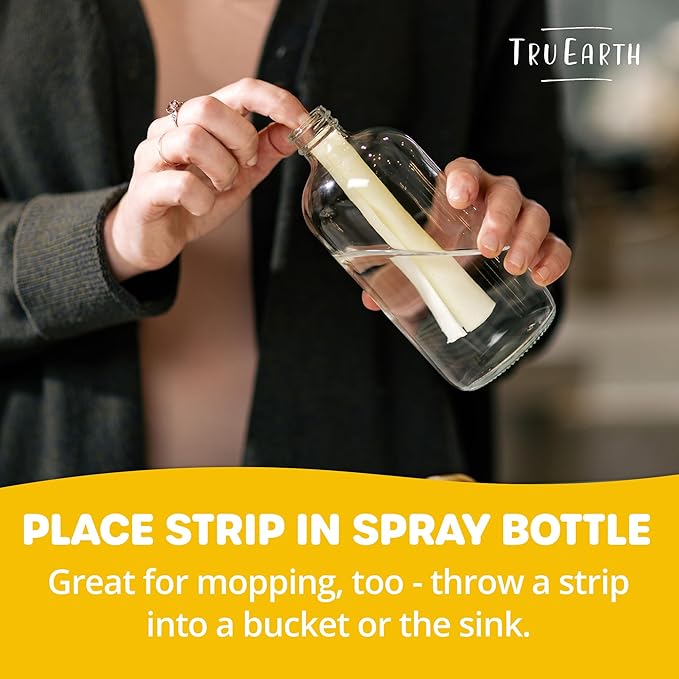 Tru Earth Multi-Surface Cleaner Eco-Strips | All Purpose Cleaner Concentrate for Multi-Use Fresh Lemon Scent 16 Strips