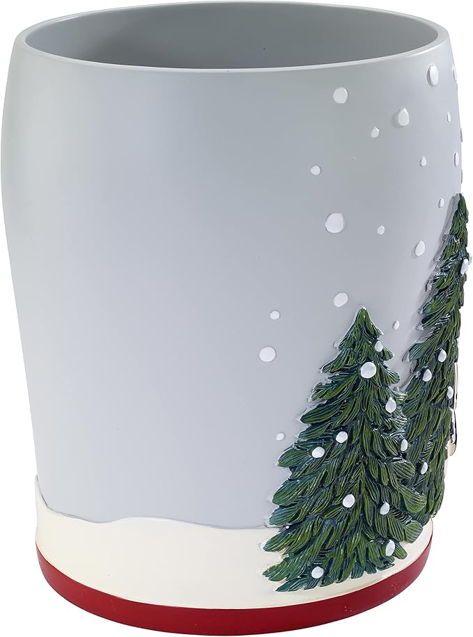 Avanti Linens - Waste Basket Decorative Trashcan Guest Bathroom Essentials Holiday Home Decor (Country Friends Collection)