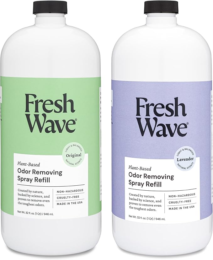 Fresh Wave Odor Removing Spray Refill Bundle: Original &amp Lavender 32 fl. oz. Spray Refill