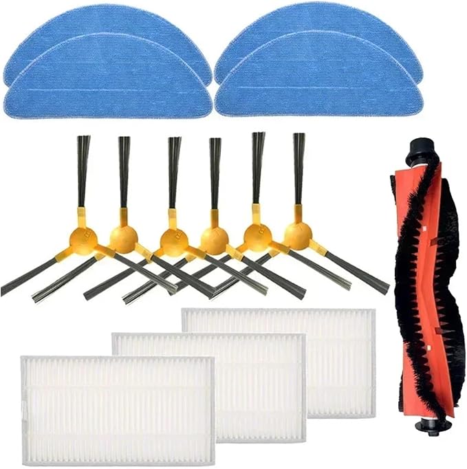 MIUYTRN Robot Cleaner Main Roller Side Brush Mop Cloth Rags X5X6X8 3 Robotic Vacuum Cleaner Parts cuicui(Set 2)