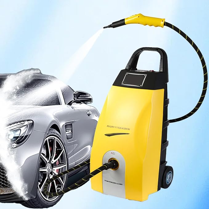3.5L High - Temp Steam Engine Cleaner: 3000W High - Pressure Multi - Use Steam Washer for Home Car Washing &amp AC Cleaning w/Continuous Steam 6 Accessories &amp 40 - sec Heat - Up.