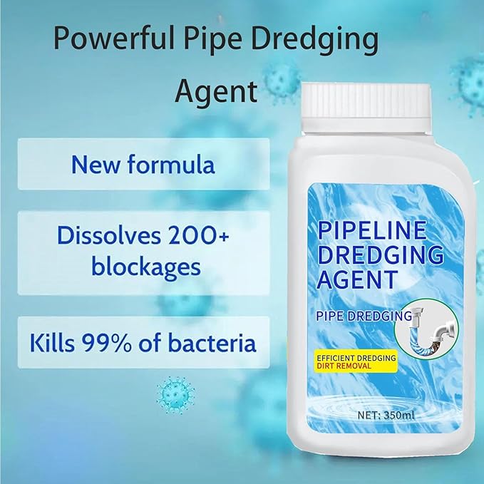 Pipeline Dredging Agent Powerful Pipe Dredging Agent Powder Drain Clog Remover Toilet Cleaner Sink and Drain Pipe Unclogging for Kitchen Toilet (2)