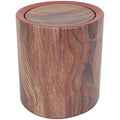 Wood Grain Step Trash Can with Lid Medium Size Bathroom and Kitchen Wastebasket Sturdy Swing Lid Garbage Bin for Home Office Bedroom Rv Use
