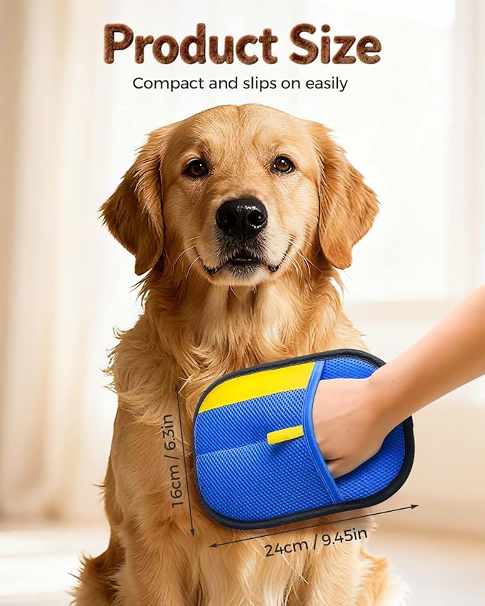 Pet Hair Removal Glove Upgraded Thickened Pet Hair Remover Glove for Cats &amp Dogs Reusable Powerful Cat Grooming Gloves Pet Hair Remover Tool for Clothing Couch Furniture Car Seats