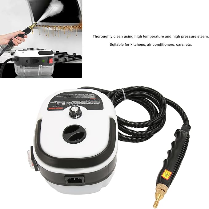 Steam Cleaner 2500W High Handheld Steam Cleaner High Speeds Pressure Temperature Steam Cleaning Machine for Kitchen Furniture Bathroom Car High Temperature Cleaning Machine