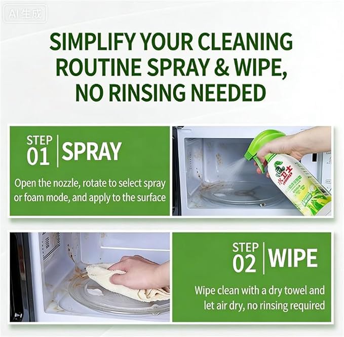 2026 Upgraded All Purpose Cleaner Multi Surface Cleaner Spray 500g Lime Coconut Deep Clean Spray Quick-Easy Stain Removal (2Set)