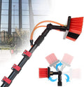 Water Fed Pole KitAluminum Outdoor Window Cleaner w/ 20m Hose Cleaning Tool for Window Glass Solar PanelAdjustable Window Cleaning Pole3.6m/12FT-30cm