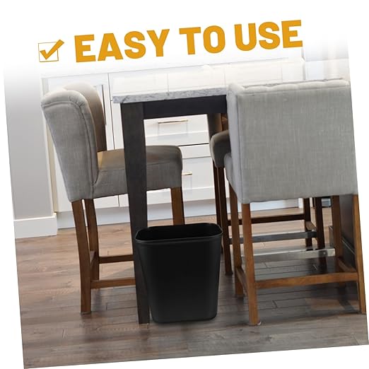 PRETYZOOM Space Saving Garbage Can for Compact Trash Bin for Under Desks and Narrow Spaces Easy to Clean Wastebasket for and Kitchens