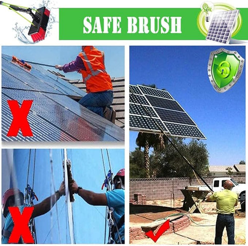 18ft Adjustable Water Fed Pole for Efficient Window &amp Solar Panel Cleaning - Versatile Brush Tool for Streak-Free Glass &amp Photovoltaic Surface Care