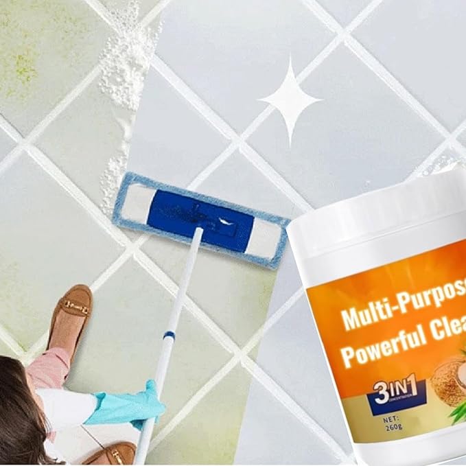 Multi Purpose Powerful CleanerHeavy Kitchen Duty Degreaser3 in 1 Coconut Oil Cleaning &amp Polishing PasteAll-Purpose Natural Cleaner Removes Stains for FaucetsTilesOven &amp Stove Top (2)