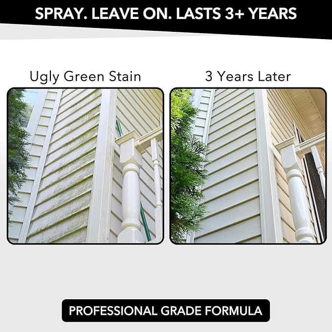 Renu Cleaner Concentrate Whole House Kit - Heavy Duty Cleaner Removes Stains Oxidation &amp More. Ideal For Vinyl Siding Decks Patio Fences Pavers &amp Outdoor Fabrics. Cleans an Incredible 30