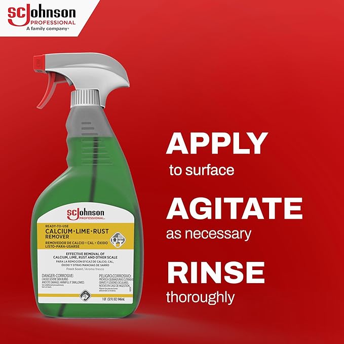 SC Johnson Professional Ready-To-Use Calcium Lime Rust Remover Spray 32 fl. oz. 12 Count for Professional Use Only