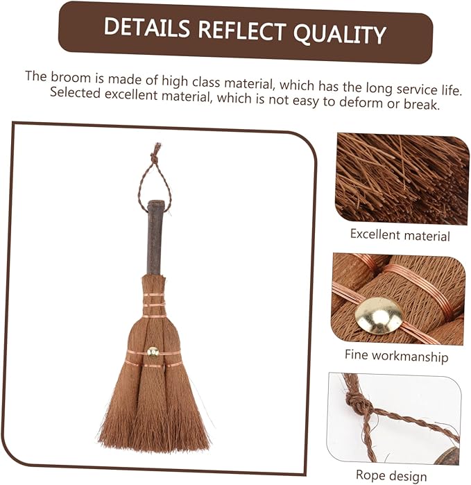 3pcs Mini Palm Broom Natural Bristles Compact Cleaning Brush for Tea Ceremony and Household Use Space-Saving Design for Efficient Dust Removal