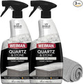 Weiman Quartz Countertop Cleaner and Polish - Clean and Shine Your Countertops Islands and Stone Surfaces with UV Protection 24 Ounce with MicroFiber Towel 2 Pack