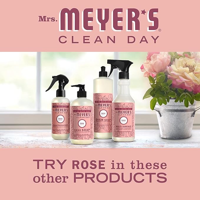 Mrs. Meyer’s Clean Day Room Freshener Spray Rose Scent Limited Edition Scent Contains Essential Oils (8 Fl Oz (Pack of 8))