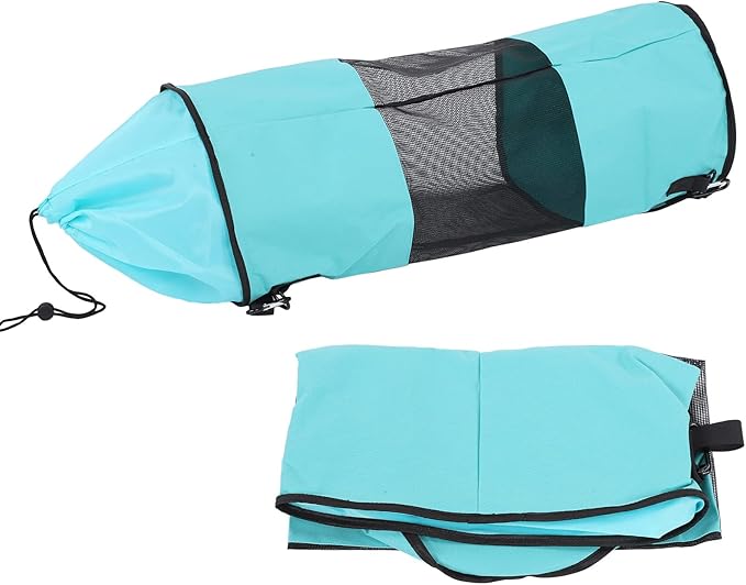 Reusable Waterproof Boat Trash Bags Portable Mesh Garbage Storage 33.1 Inch Height 10.2 Inch Diameter - Durable Tear Resistant Material Easy to Hang and Clean Ideal for (Blue)