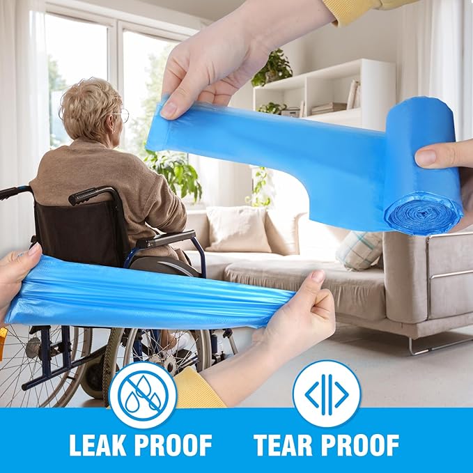Large Adult Diaper Disposal Bags (18’’x23’’) 288 pcs Value Pack Scented Elderly Waste Diaper Disposable Bags Baby Dirty Diapers Poop Trash Bags Sanitary Product DisposalColorful