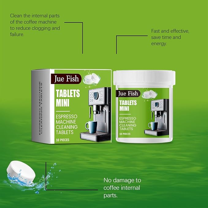 Coffee Machine Cleaning Tablets - Deep Clean For Coffee Residue Oils &amp Stains Eco-Friendly Easy To Use(3PCS)