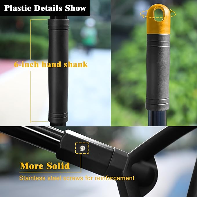 Heavy Duty Broom Outdoor Indoor Upgraded Commercial Angle Brooms Black Broom for Sweeping House Restaurant Kitchen Garage Courtyard