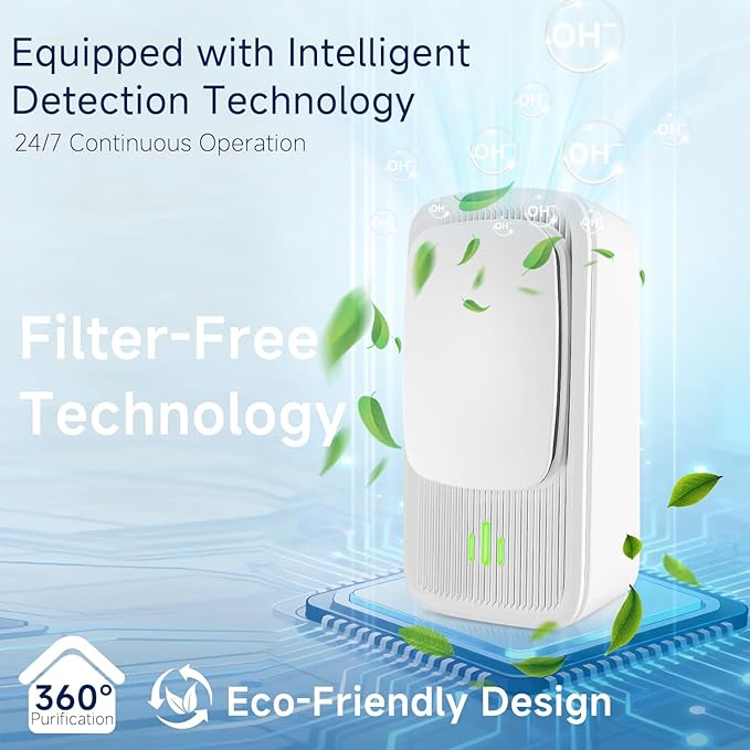 Plug In Negative Ion Air Purifier – 4 Pack Quiet Three-speed Adjustment Air Ionizers Mini Air Fresheners for Home Bedroom Office Kitchen Portable Odor Eliminator for Smoke Dust Pet Smell