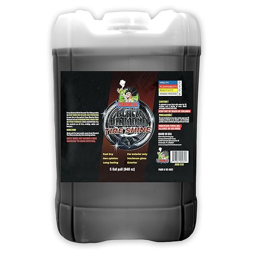 Black Diamond Tire Shine 5 Gallons - Extreme Gloss Long Lasting No Sling Wet Look