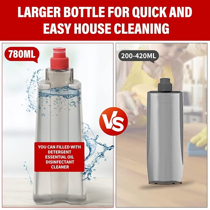 Mop for Floor Cleaning Professional 18 Inch Washable Reusable 3 Pads Refills and Refillable Spray Bottle for Easy Wet Dry Mopping Dust Flat Mops for Hardwood Laminate Tile