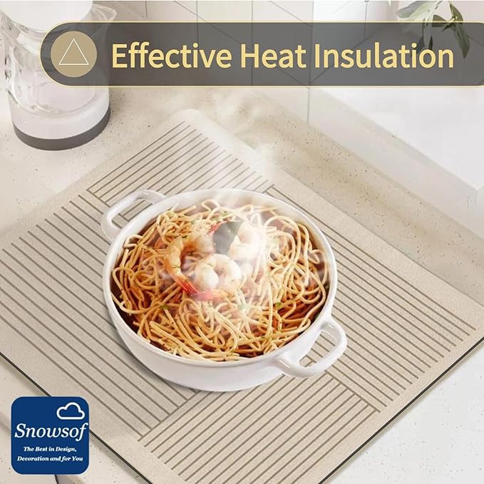 Dish Drying Mat - Coffee Mat Coffee Maker Mat for Countertops Absorbent Dish Drying Mat for Kitchen Counter Under Coffee Expresso Maker Coffee Machine Dish Rack (1120''×32'')