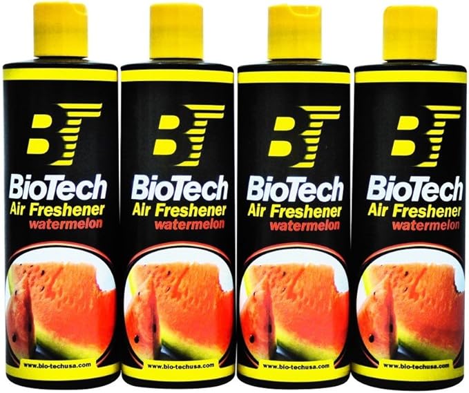 BioTech Air Freshener Watermelon Scent Contains no harmful solvents and safe for use on any environment Controls smoke cigarette mildew pet and food odors 16 oz (4)