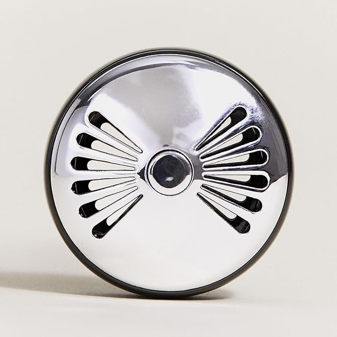 MAISON BERGER - Adjustable Refillable Car Air Freshener Vent Clip Diffuser Set - 1.75 Diameter x 1.25 Depth - Made in France (On/Off Flash - Gun Metal)